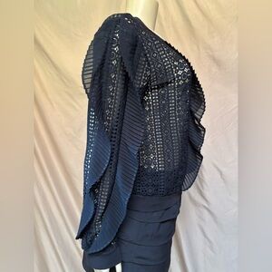 Express Black Lace Ruffle Blouse